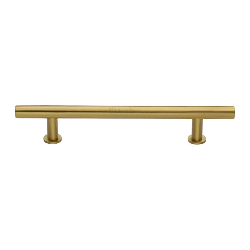 Heritage Brass T-Bar Cabinet Pull Handle with Rose