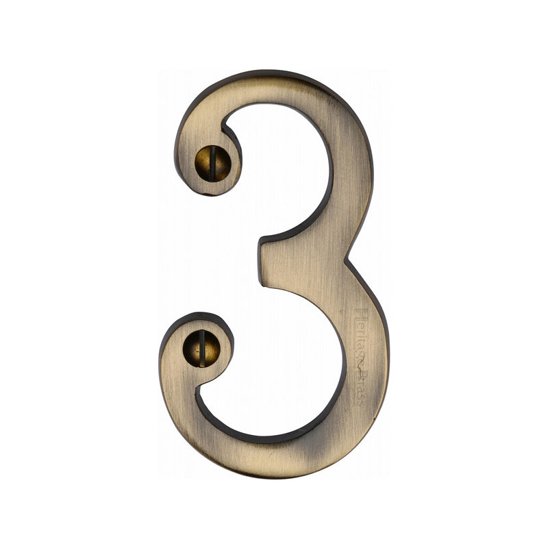 Heritage Brass Slim Profile Face Fix Number
