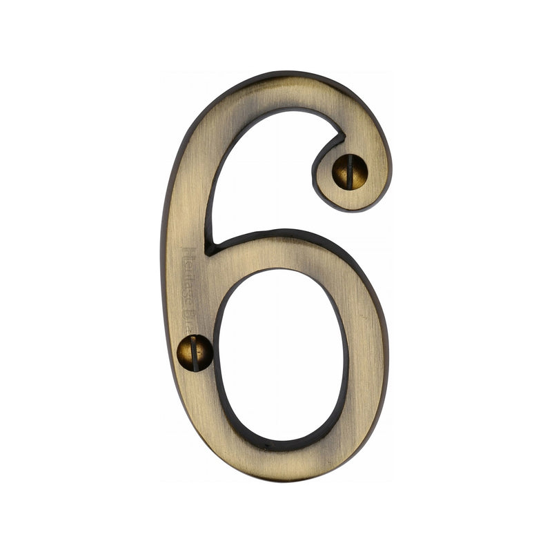 Heritage Brass Slim Profile Face Fix Number