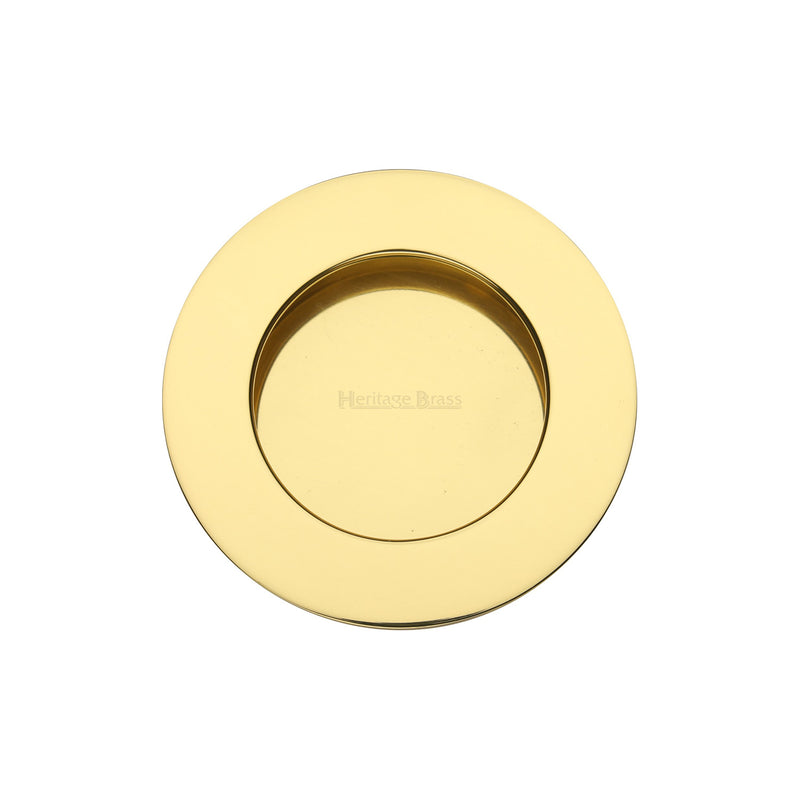 Heritage Brass Round Flush Pull - C1835