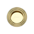 Heritage Brass Round Reeded Flush Pull