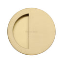 Heritage Brass Round Half Moon Flush Pull