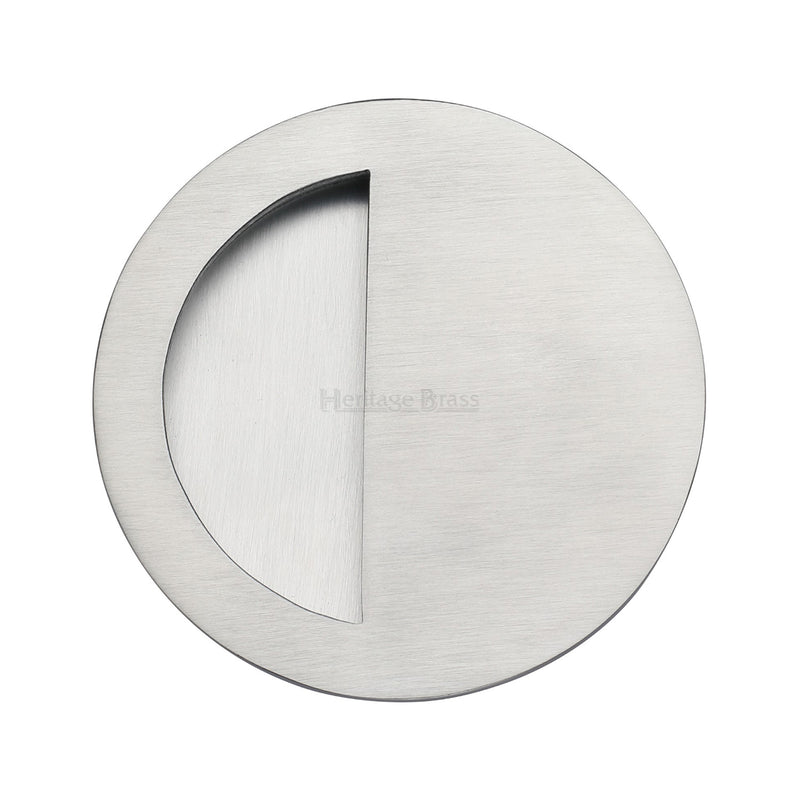 Heritage Brass Round Half Moon Flush Pull