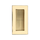 Heritage Brass Reeded Rectangular Flush Pull