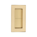 Heritage Brass Reeded Rectangular Flush Pull