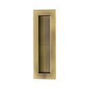 Heritage Brass Reeded Rectangular Flush Pull