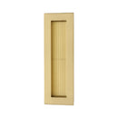 Heritage Brass Reeded Rectangular Flush Pull