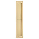 Heritage Brass Reeded Rectangular Flush Pull