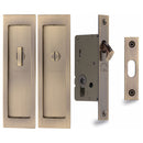 Heritage Brass Flush Pull Privacy Set