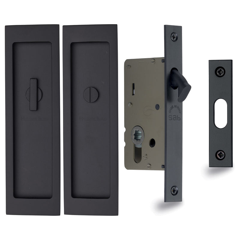 Heritage Brass Flush Pull Privacy Set