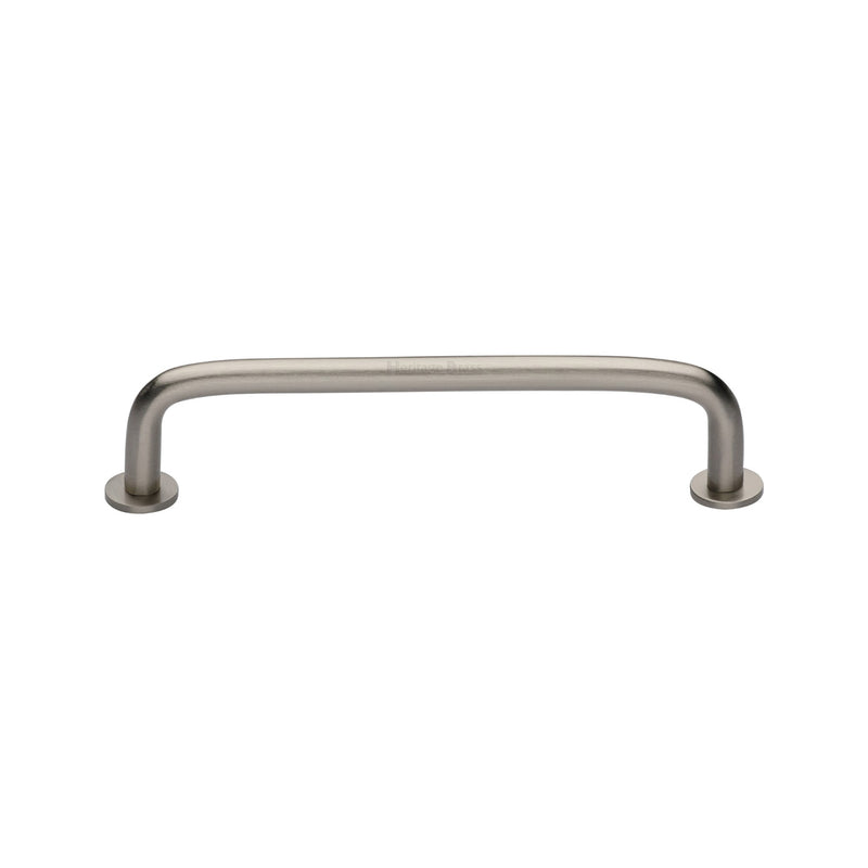 Heritage Brass Wire Cabinet Pull Handle with Rose