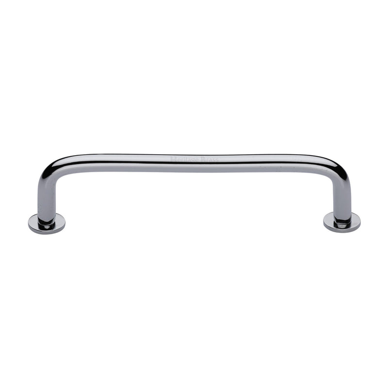 Heritage Brass Wire Cabinet Pull Handle with Rose