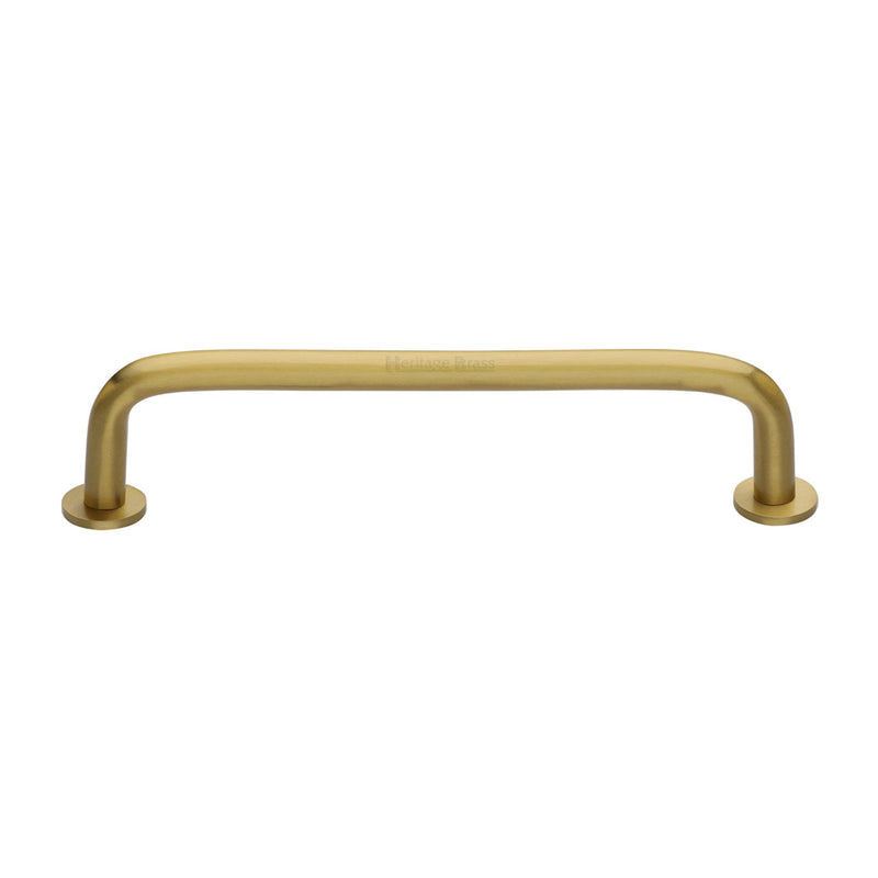 Heritage Brass Wire Cabinet Pull Handle with Rose