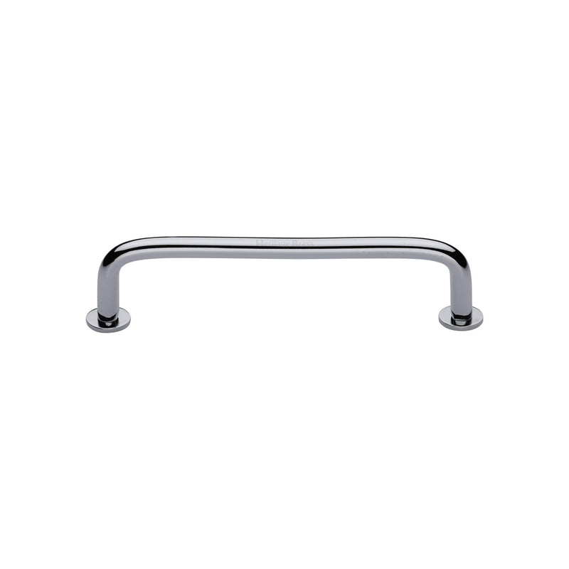 Heritage Brass Wire Cabinet Pull Handle with Rose