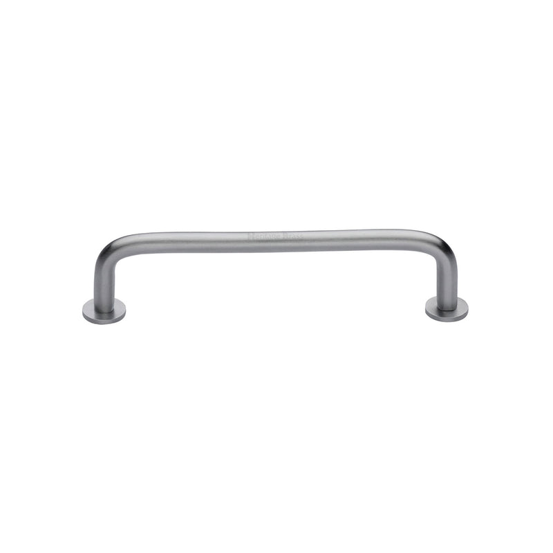 Heritage Brass Wire Cabinet Pull Handle with Rose