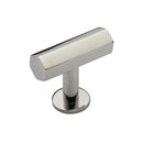 Heritage Brass Hexagon T-Bar Cabinet Knob with Rose