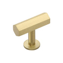 Heritage Brass Hexagon T-Bar Cabinet Knob with Rose