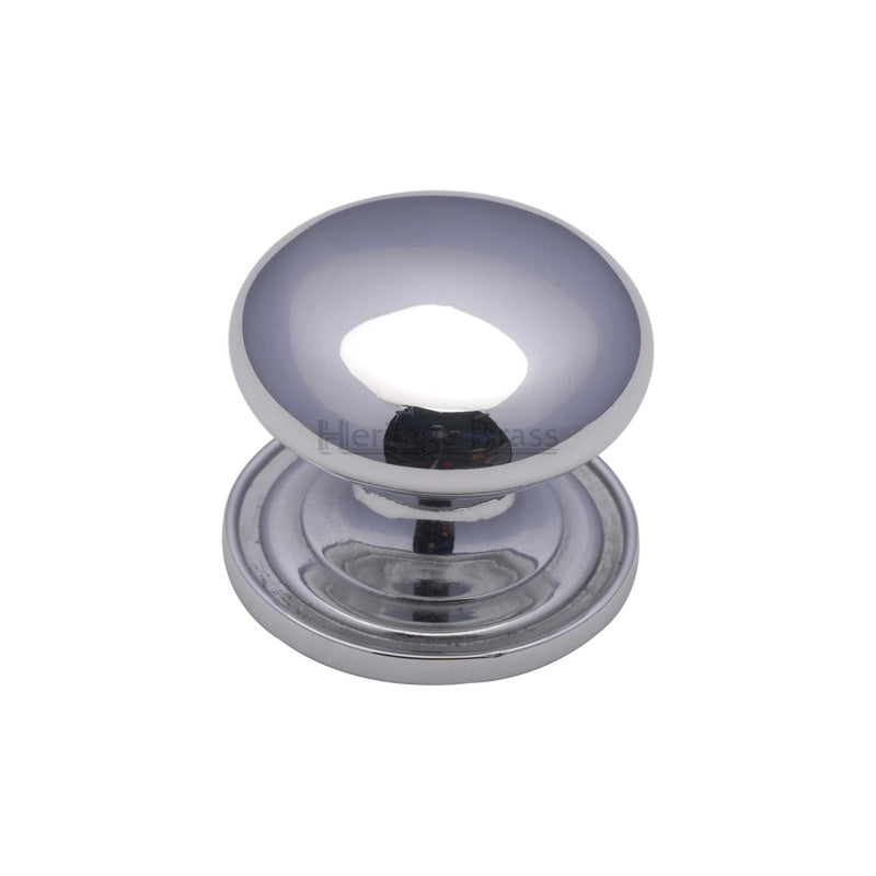 Heritage Brass Victorian Round Cabinet Knob with Base