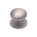 Heritage Brass Victorian Round Cabinet Knob with Base