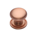 Heritage Brass Victorian Round Cabinet Knob with Base