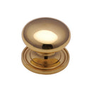 Heritage Brass Victorian Round Cabinet Knob with Base