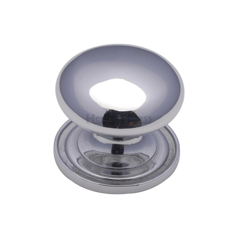 Heritage Brass Victorian Round Cabinet Knob with Base