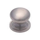 Heritage Brass Victorian Round Cabinet Knob with Base