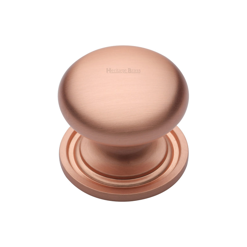 Heritage Brass Victorian Round Cabinet Knob with Base