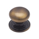 Heritage Brass Victorian Round Cabinet Knob with Base