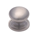 Heritage Brass Victorian Round Cabinet Knob with Base