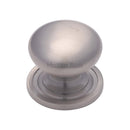Heritage Brass Victorian Round Cabinet Knob with Base