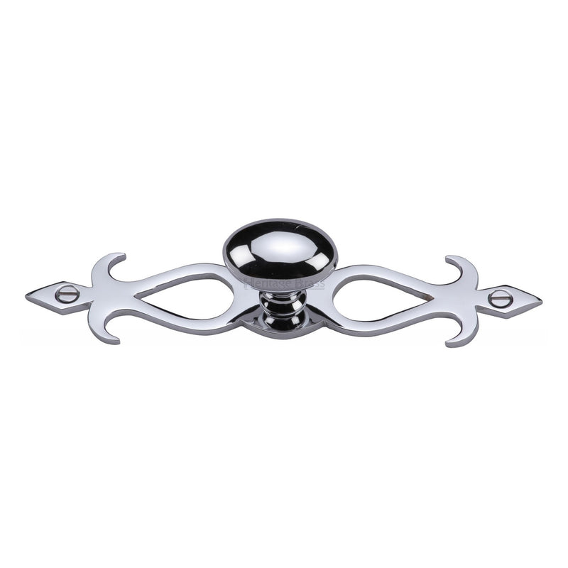 Heritage Brass Oval Cabinet Knob with Backplate