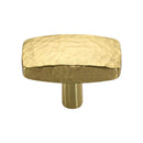 Heritage Brass Rectangular Hammered Cabinet Knob