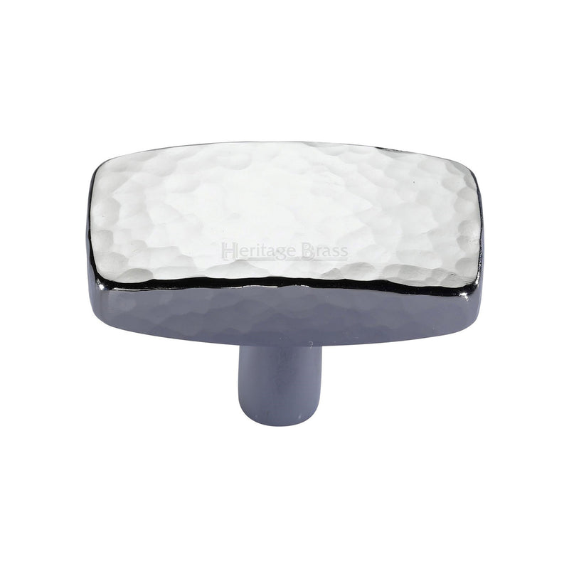 Heritage Brass Rectangular Hammered Cabinet Knob