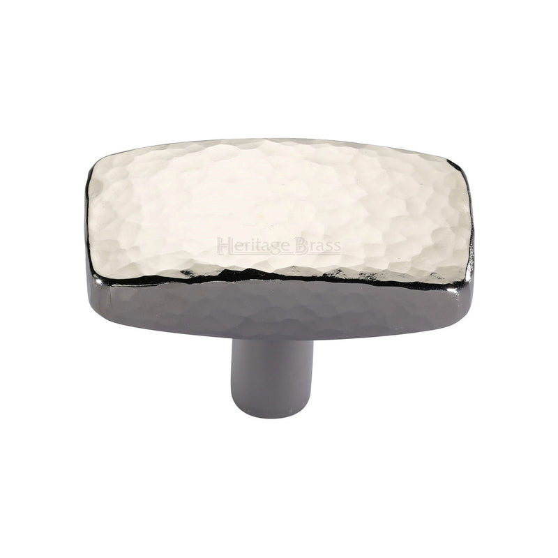 Heritage Brass Rectangular Hammered Cabinet Knob