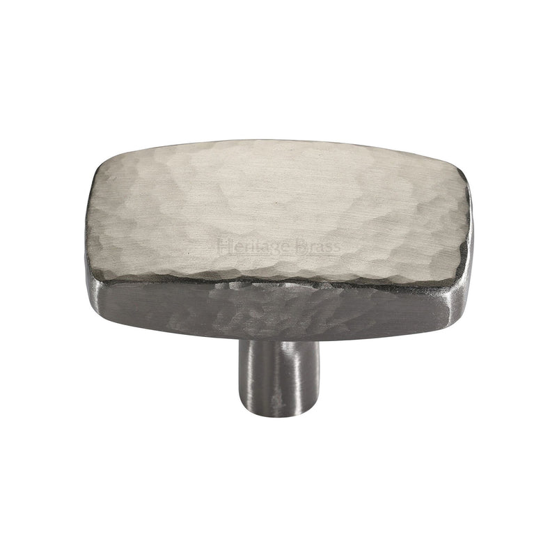 Heritage Brass Rectangular Hammered Cabinet Knob