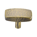 Heritage Brass Rectangular Hammered Cabinet Knob
