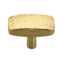 Heritage Brass Rectangular Hammered Cabinet Knob
