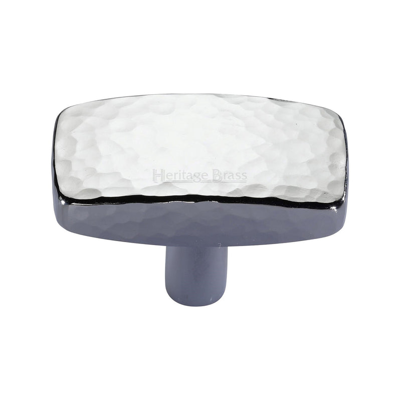 Heritage Brass Rectangular Hammered Cabinet Knob