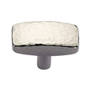 Heritage Brass Rectangular Hammered Cabinet Knob