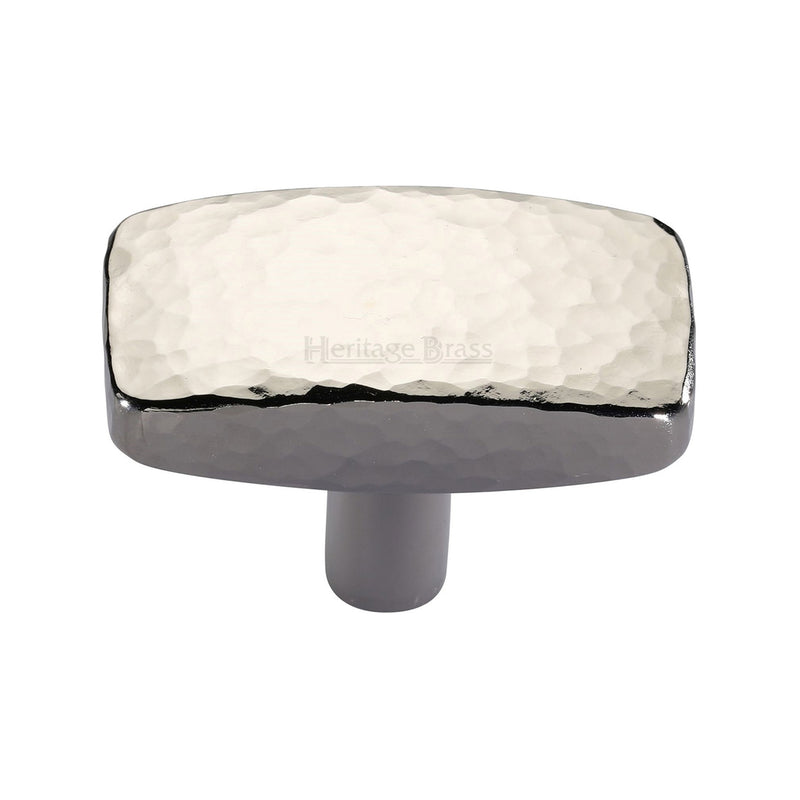 Heritage Brass Rectangular Hammered Cabinet Knob