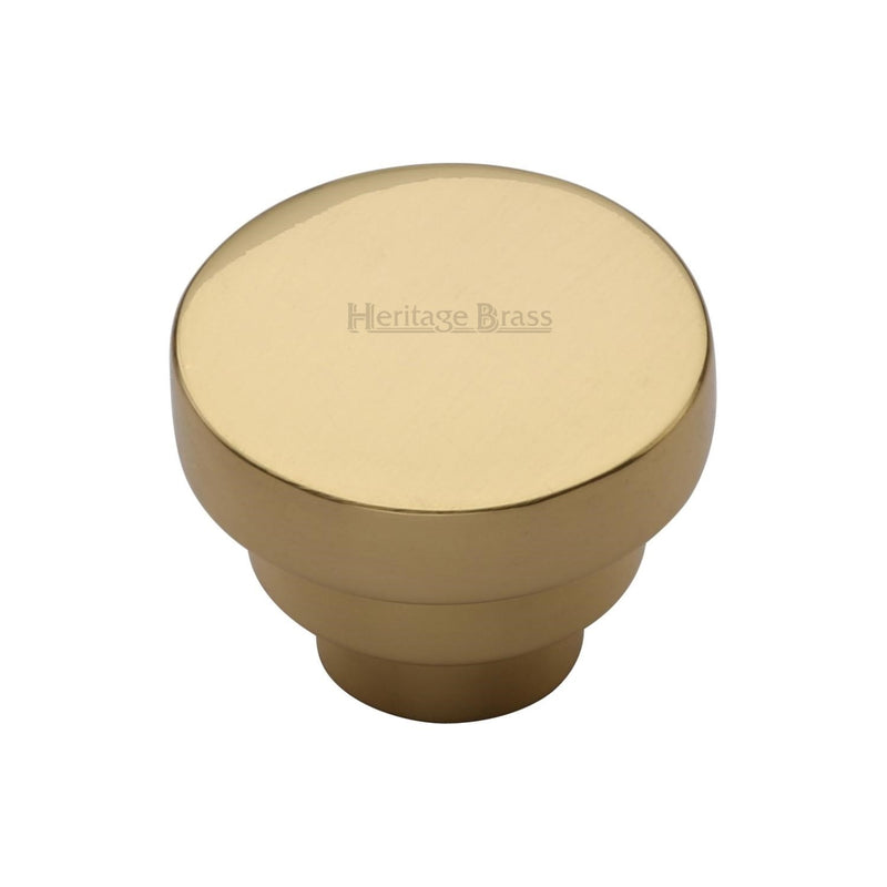 Heritage Brass Round Stepped Cabinet Knob
