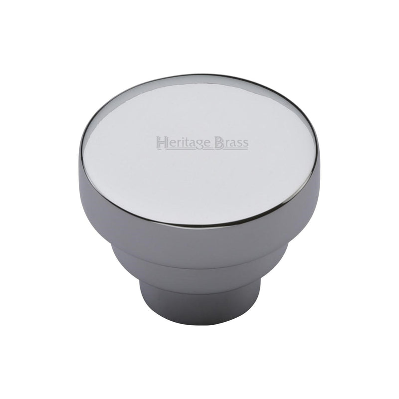 Heritage Brass Round Stepped Cabinet Knob