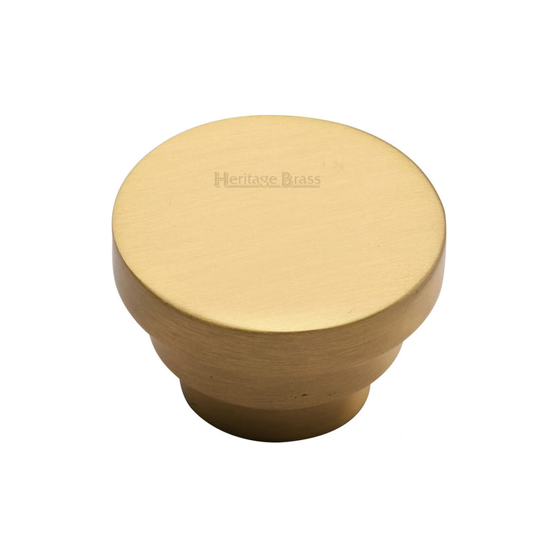 Heritage Brass Round Stepped Cabinet Knob