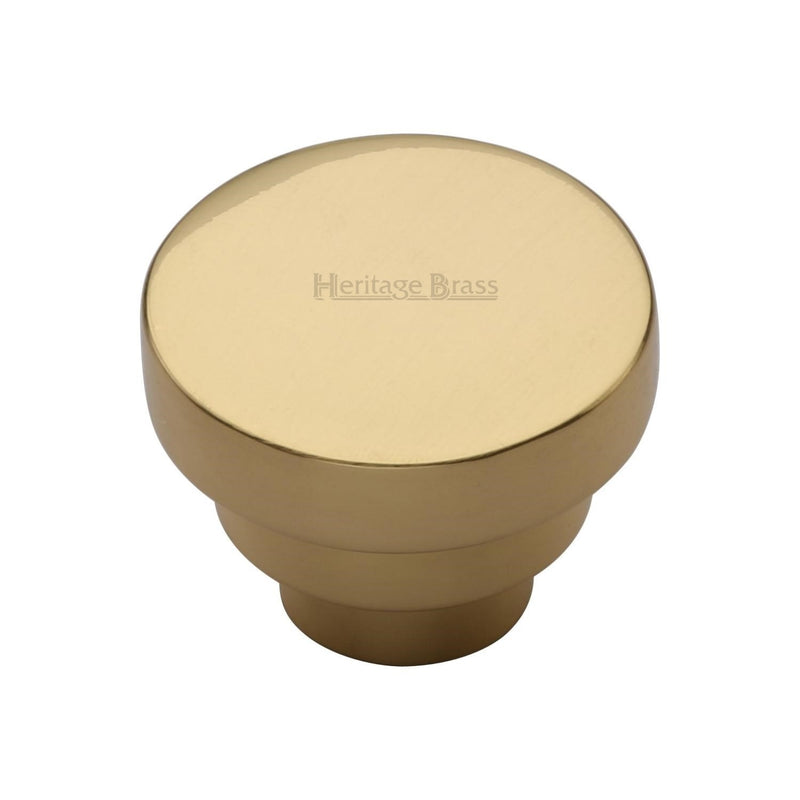 Heritage Brass Round Stepped Cabinet Knob