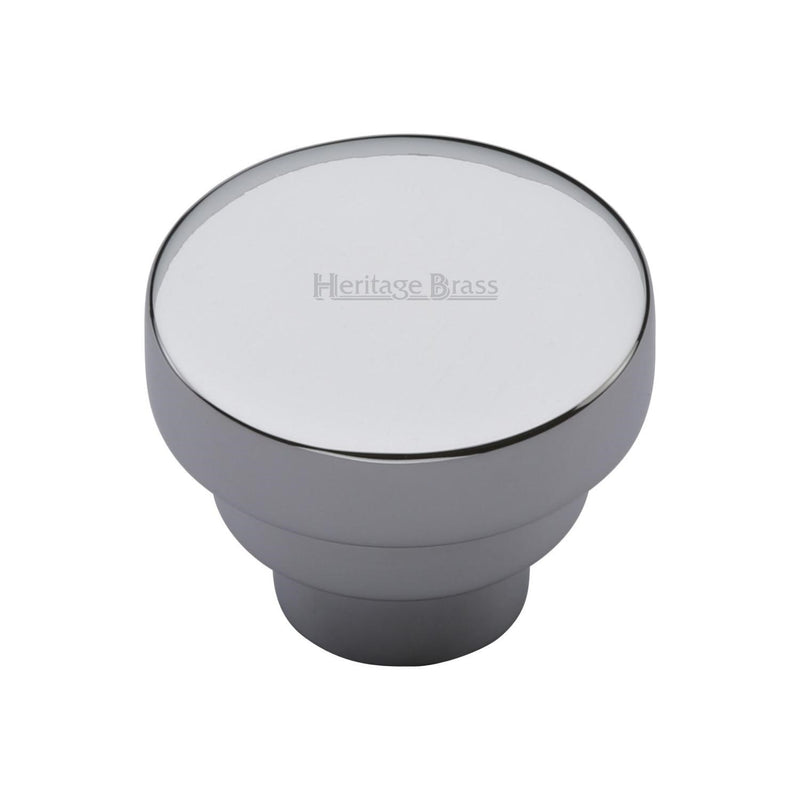 Heritage Brass Round Stepped Cabinet Knob