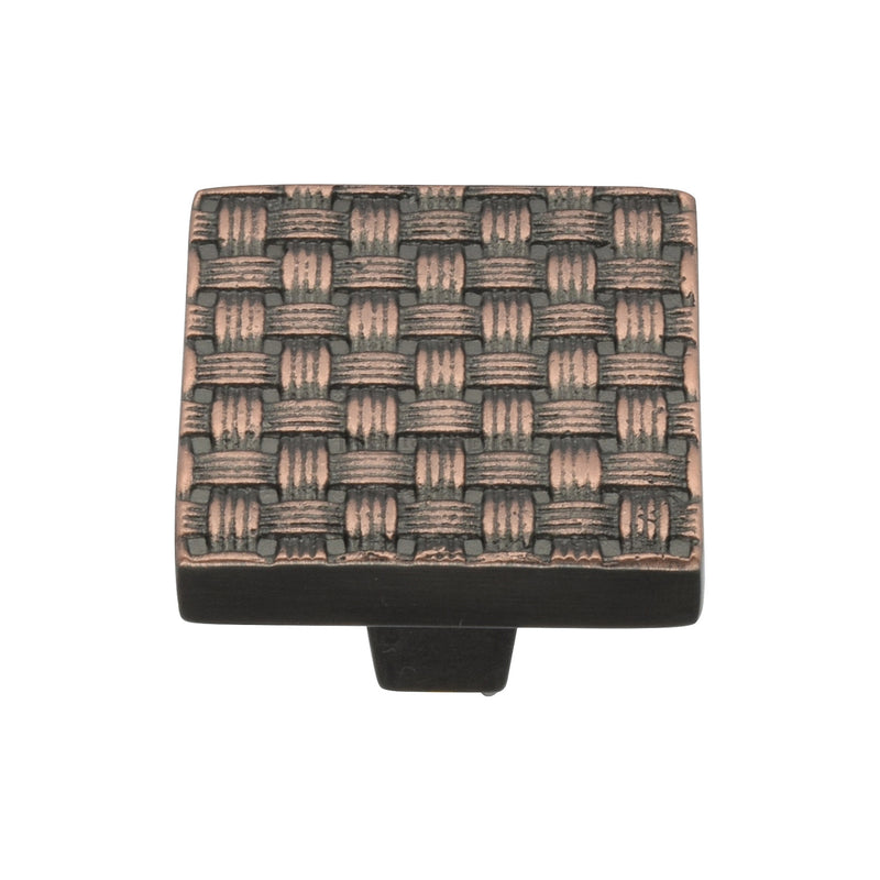 Heritage Brass Square Weave Cabinet Knob