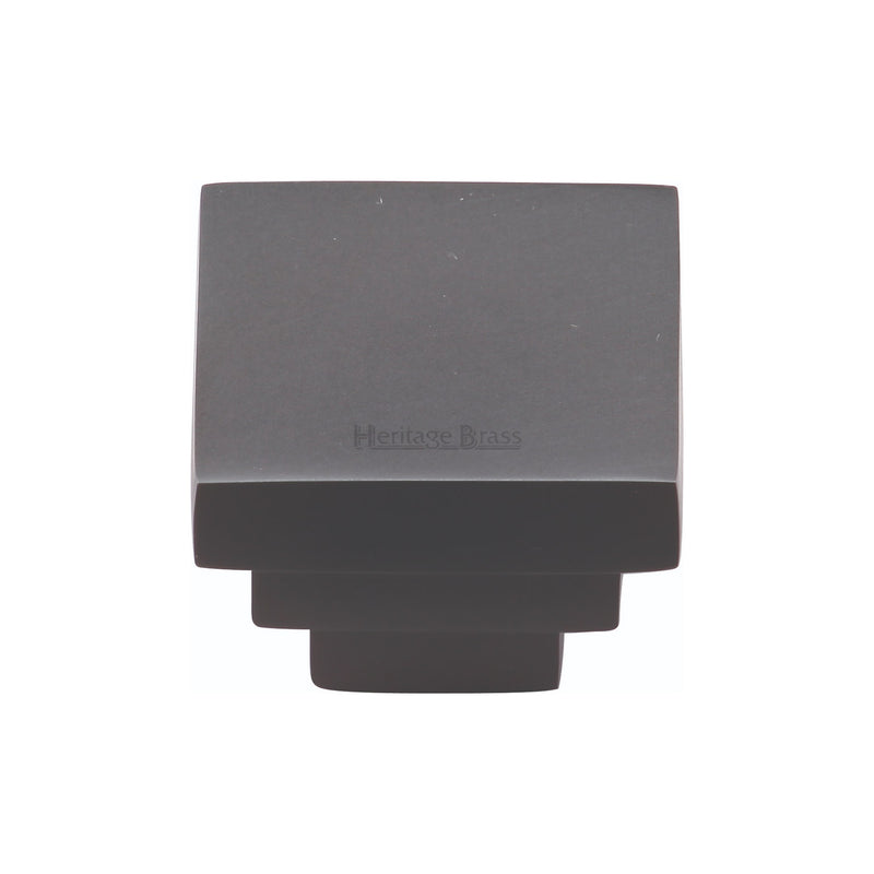 Heritage Brass Square Stepped Cabinet Knob