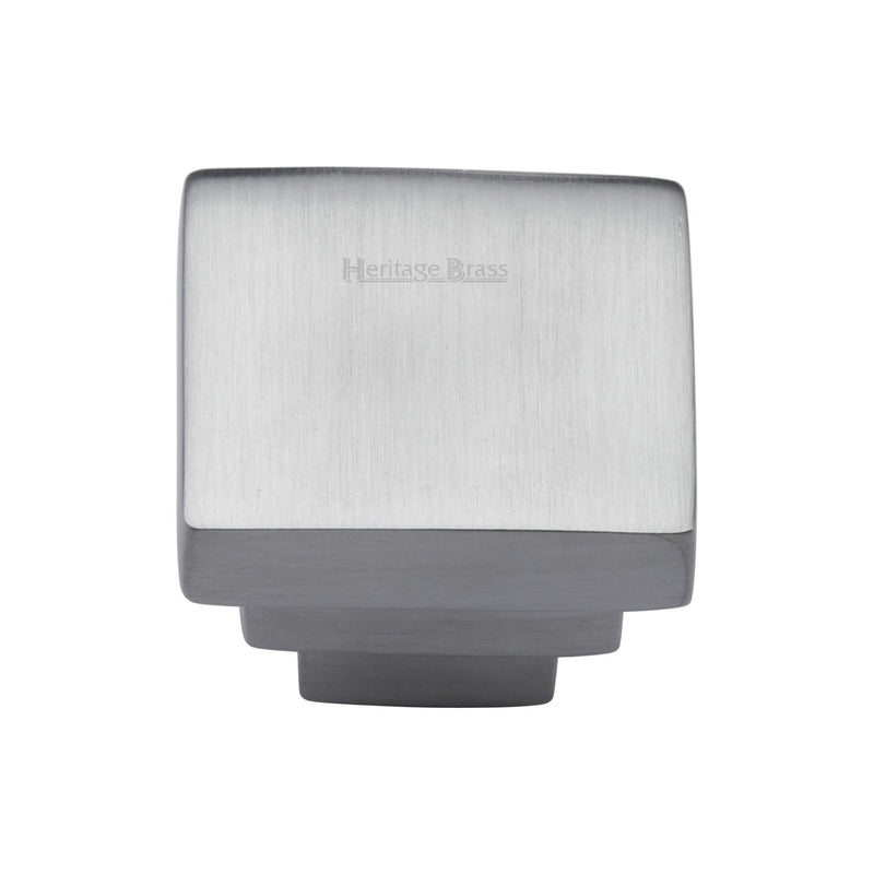 Heritage Brass Square Stepped Cabinet Knob