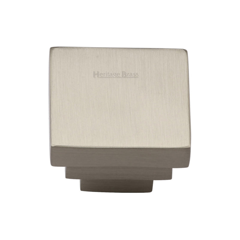 Heritage Brass Square Stepped Cabinet Knob